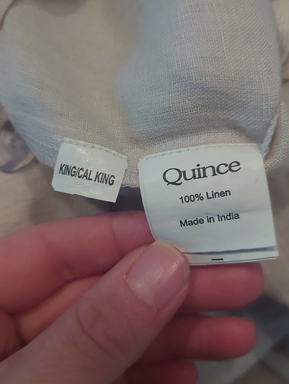 NWOT! Quince European Linen Sand Duvet Cover & Shams! Sz. King/ Cal King! (679)